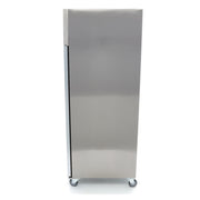 Réfrigérateur en acier inoxydable Maxima avec porte en verre, 600 L, 3 étagères réglables, modèle SP-019-09400006.