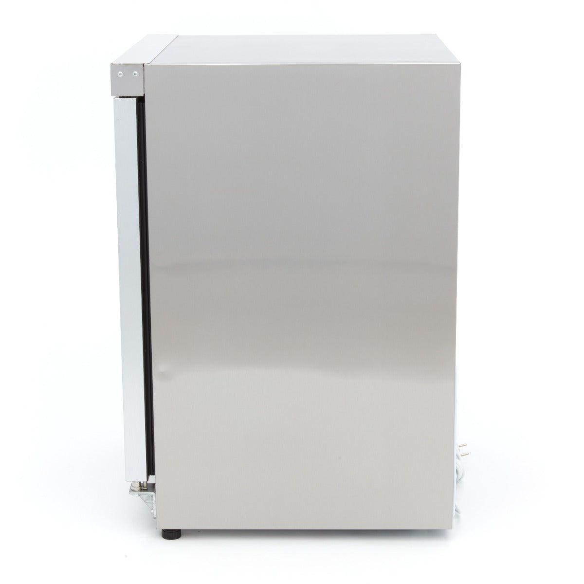 Réfrigérateur - 200 L - acier inoxydable - avec porte en verre