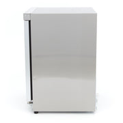 Réfrigérateur - 200 L - acier inoxydable - avec porte en verre