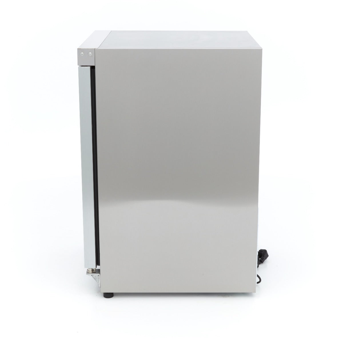 Congélateur - 200 L - acier inoxydable - avec porte en verre