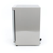 Congélateur - 200 L - acier inoxydable - avec porte en verre