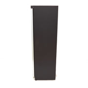 Réfrigérateur Maxima de 400 L noir avec porte en verre, intérieur visible, design moderne, capacité spacieuse.