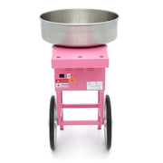 Machine à barbe à papa - Ø 52cm - Rose - avec chariot