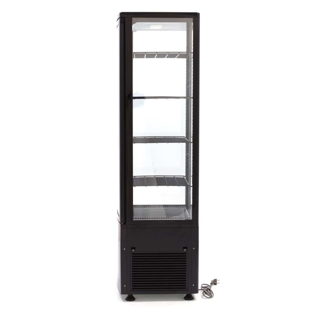 Vitrine réfrigérée Maxima de 235 L, mini vitrine d'exposition avec porte vitrée et étagères pour produits frais.