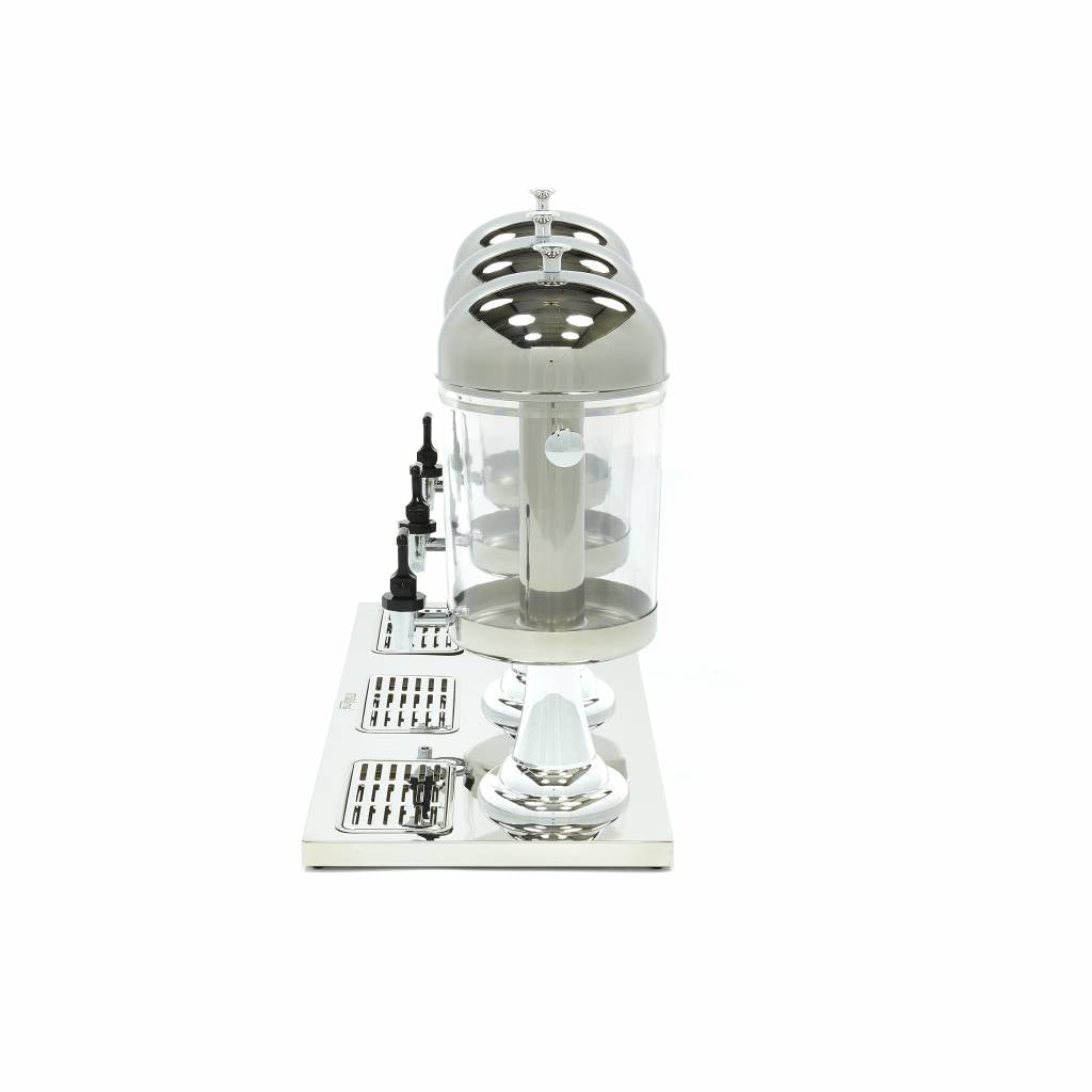 Dispensateur de boissons - 3 x 8 L - tube de refroidissement central - fonctionne sans électricité