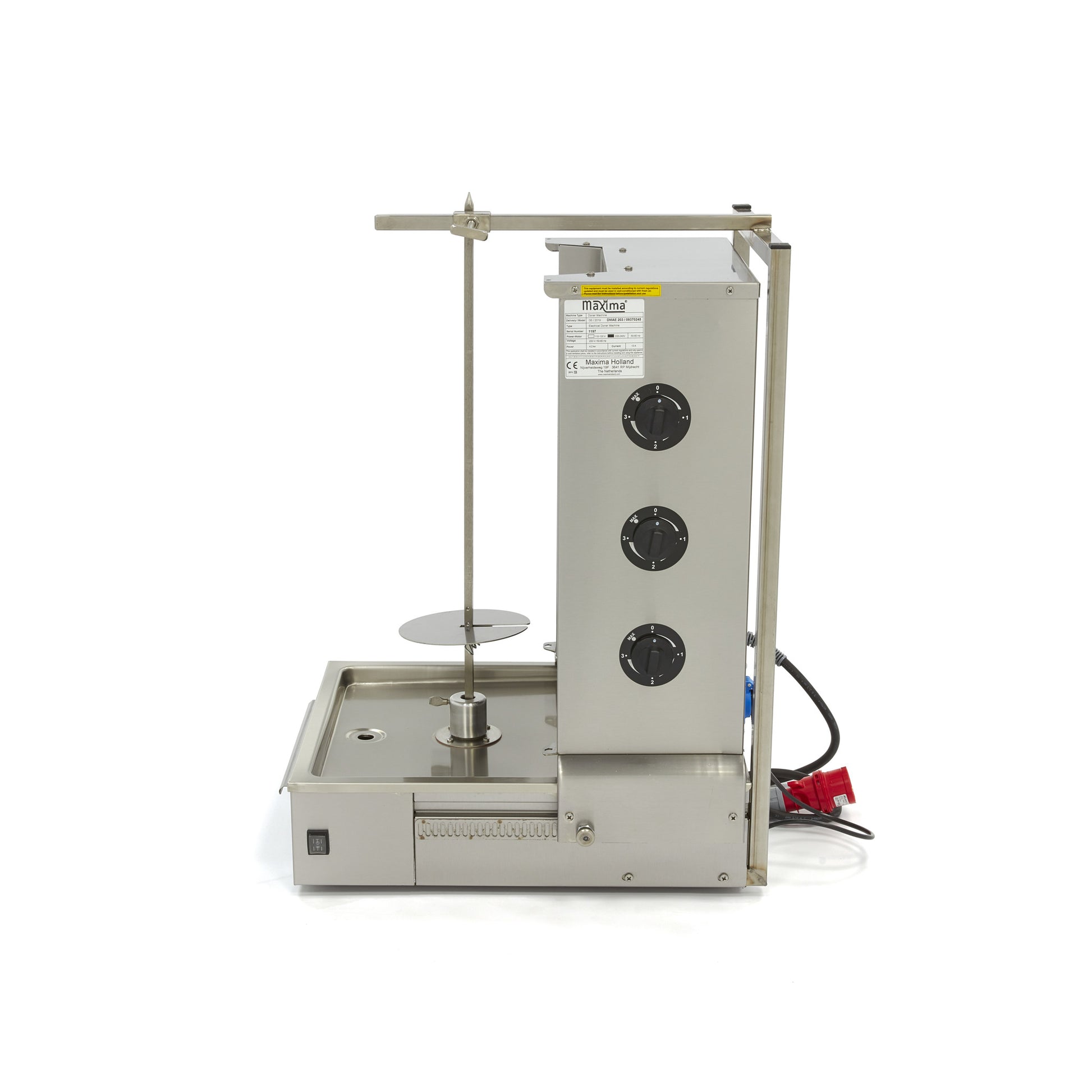 Kebab grill - 3 brûleurs - 40 kg de viande - électrique