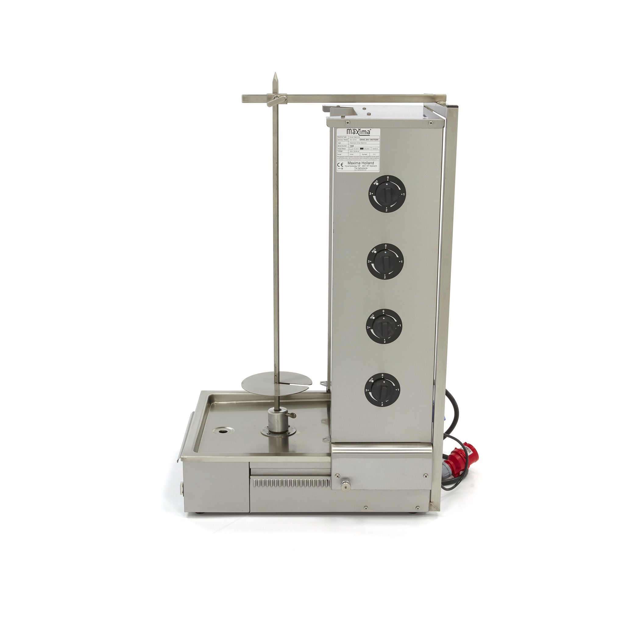 Kebab grill - 4 brûleurs - 70 kg de viande - électrique