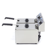 Friteuse - 2 x 8 L - 2 paniers - jusqu'à 2,8 kg de frites