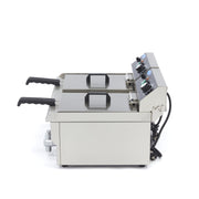 Friteuse - 2 x 10 L - 2 paniers - avec robinet de vidange