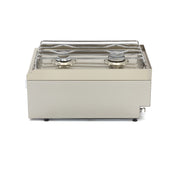 Cuiseur de qualité commerciale - 2 brûleurs - unité simple - profondeur 60 cm - gaz