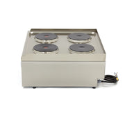 Cuiseur de qualité commerciale - 4 brûleurs - unité double - profondeur 60 cm - 400V