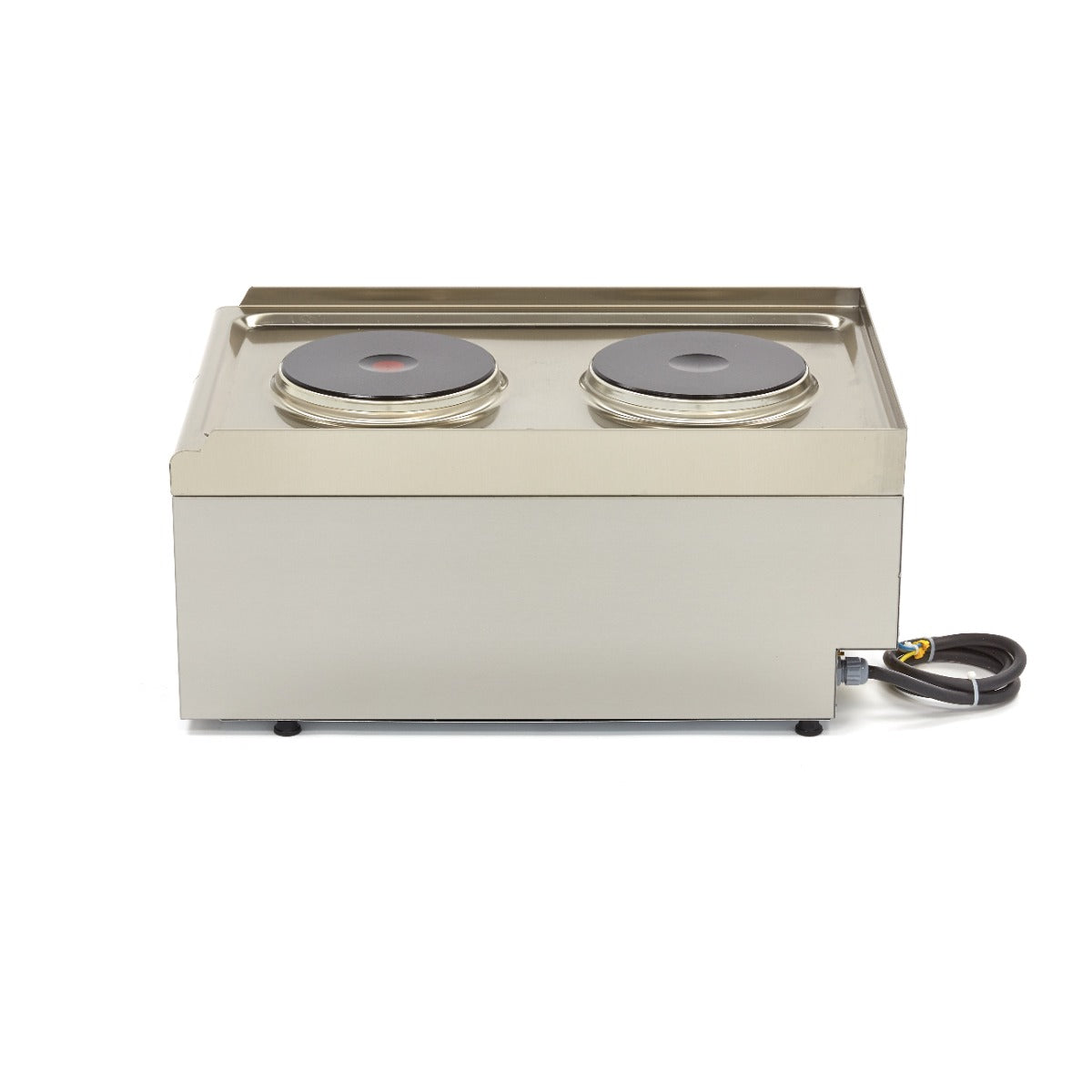 Cuiseur de qualité commerciale - 2 brûleurs - unité simple - profondeur 60 cm - électrique