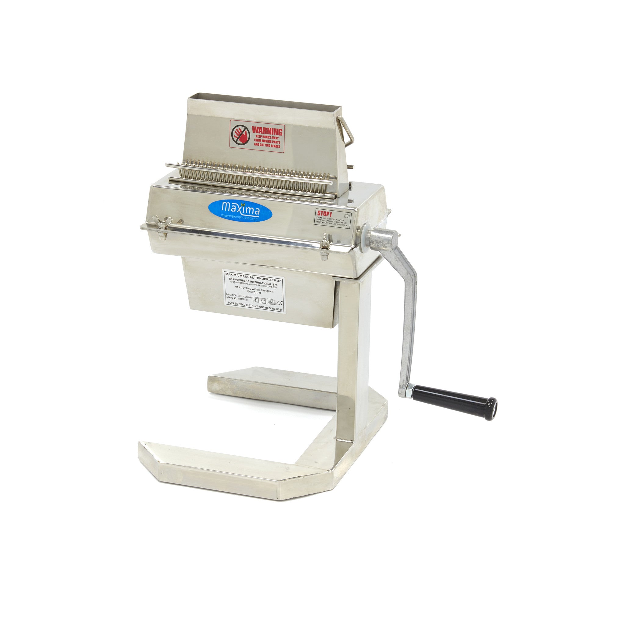 Attendrisseur de viande - 2 rouleaux - 37 lames - 17,5 x 2,5 cm entrée