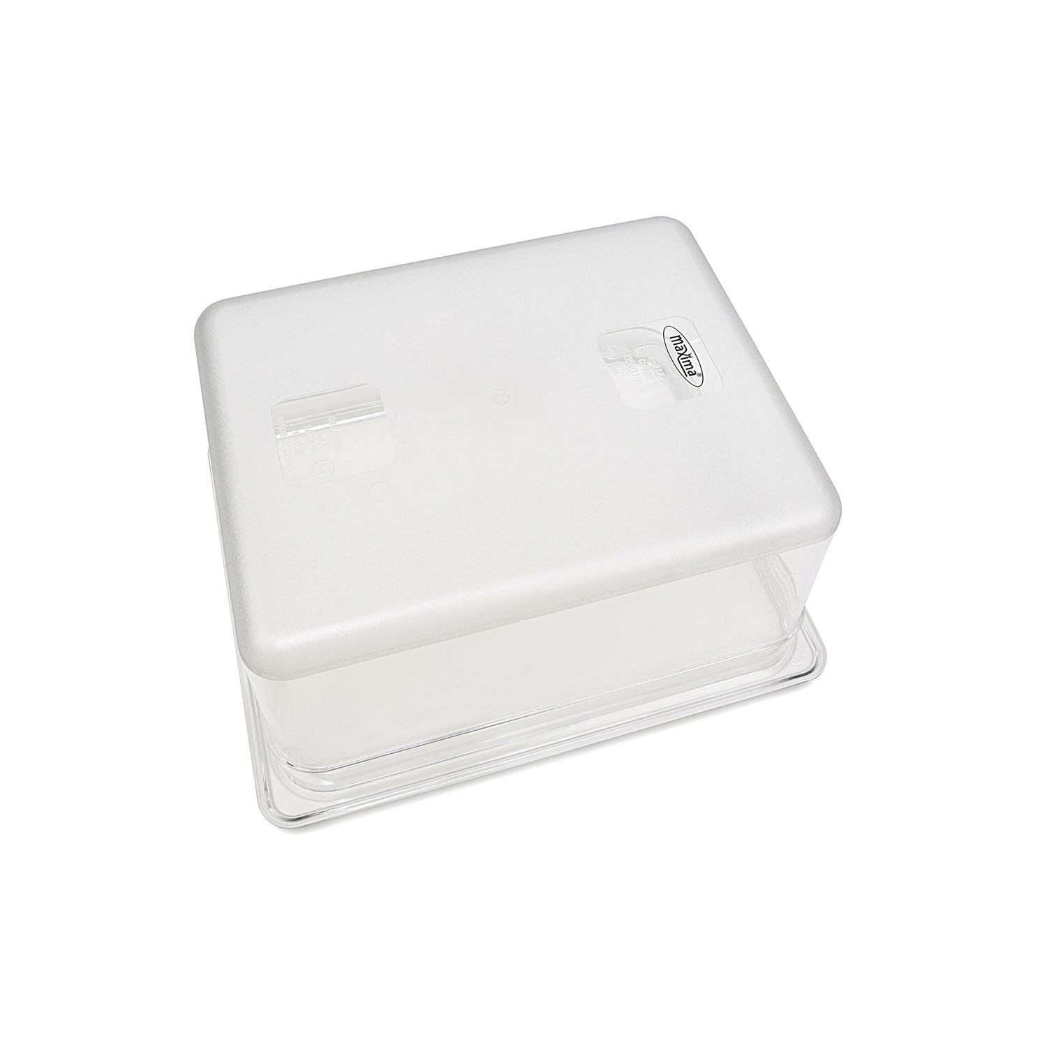 Bac gastronorme 1/2 GN en polycarbonate, profondeur 15 cm, de la marque Maxima, pour la cuisine professionnelle.