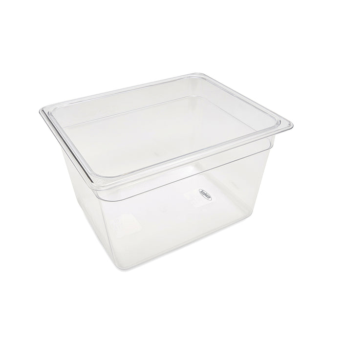 Récipient gastronorm 1/2 GN en polycarbonate, profondeur 20 cm, pour cuisine professionnelle Maxima.