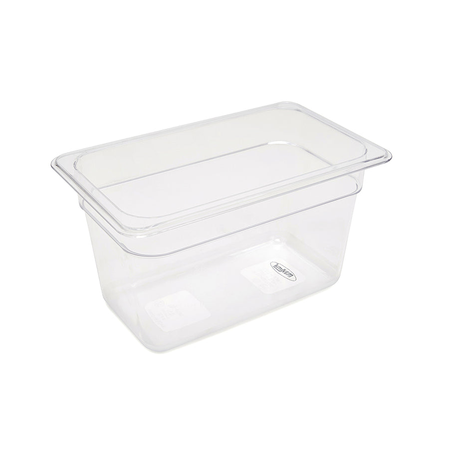 Récipient gastronorm 1/4 GN en polycarbonate, profondeur 15 cm, bac gastronorme Maxima, résistant et pratique pour la cuisine professionnelle