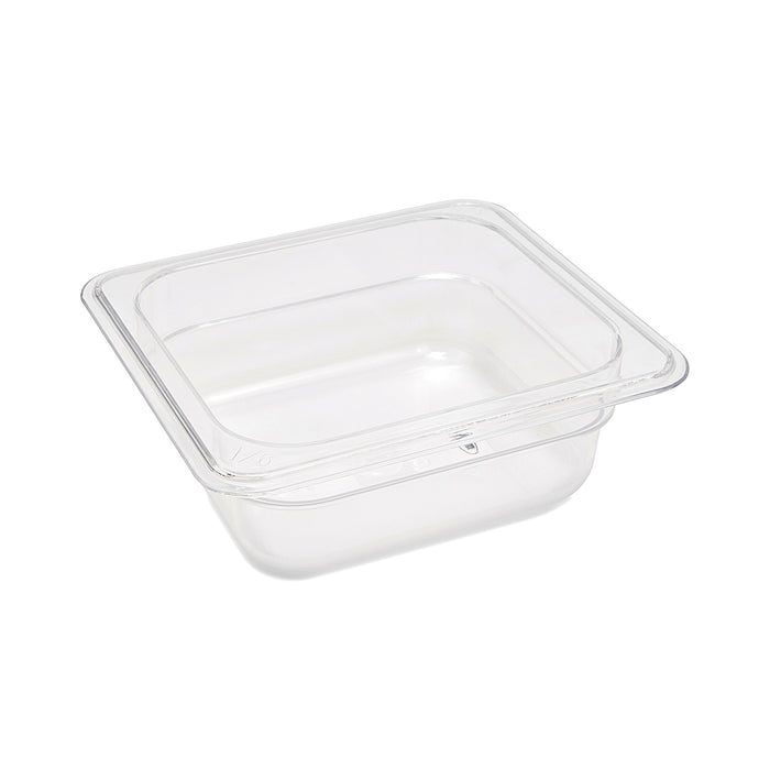 Bac gastronorme Maxima 1/6 GN en polycarbonate, profondeur 6,5 cm, pour la cuisine professionnelle.
