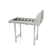 Table à rouleaux droits en acier inoxydable pour convoyeur à paniers de lave-vaisselle Maxima, vue en image.