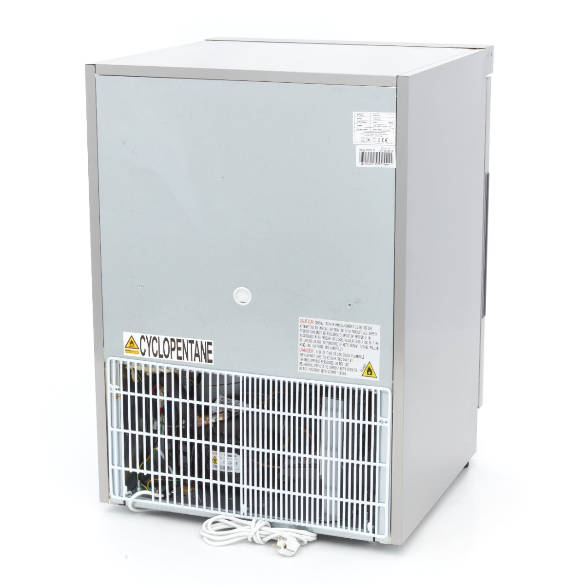 Congélateur - 200 L - 2 étagères fixes - acier inoxydable
