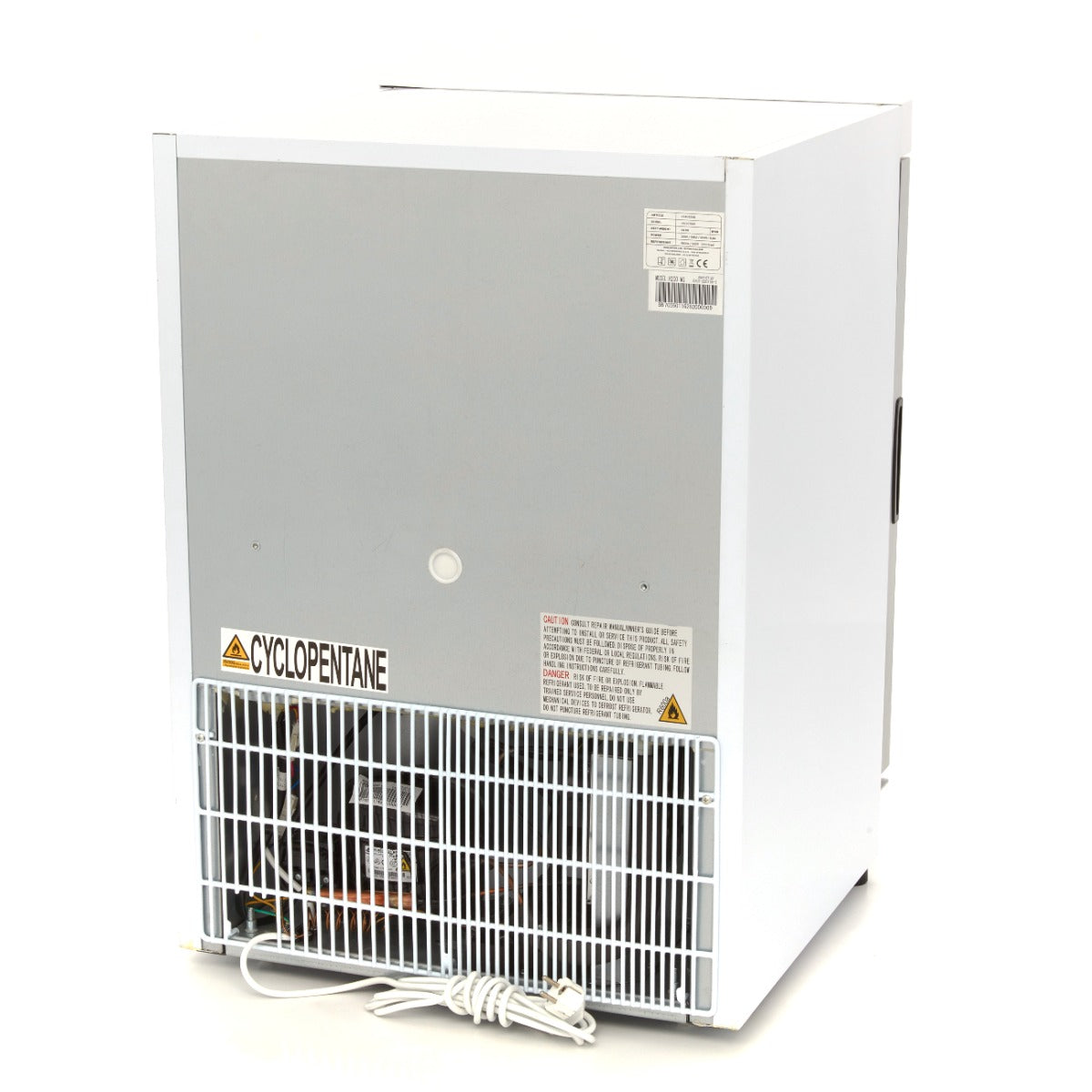 Réfrigérateur - 200 L - blanc - avec porte en verre