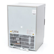Réfrigérateur - 200 L - acier inoxydable - avec porte en verre