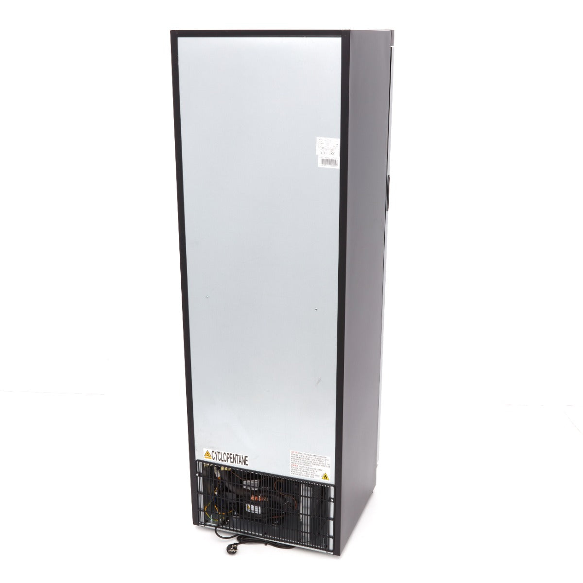 Congélateur - 400 L - noir - avec porte en verre
