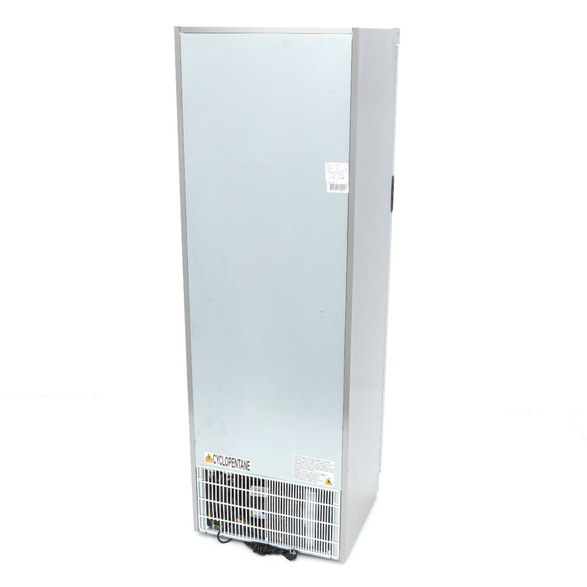 Congélateur - 400 L - acier inoxydable - avec porte en verre