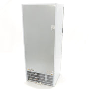 Réfrigérateur Maxima de 600 L en blanc avec porte en verre, intérieur spacieux visible sur l'image.
