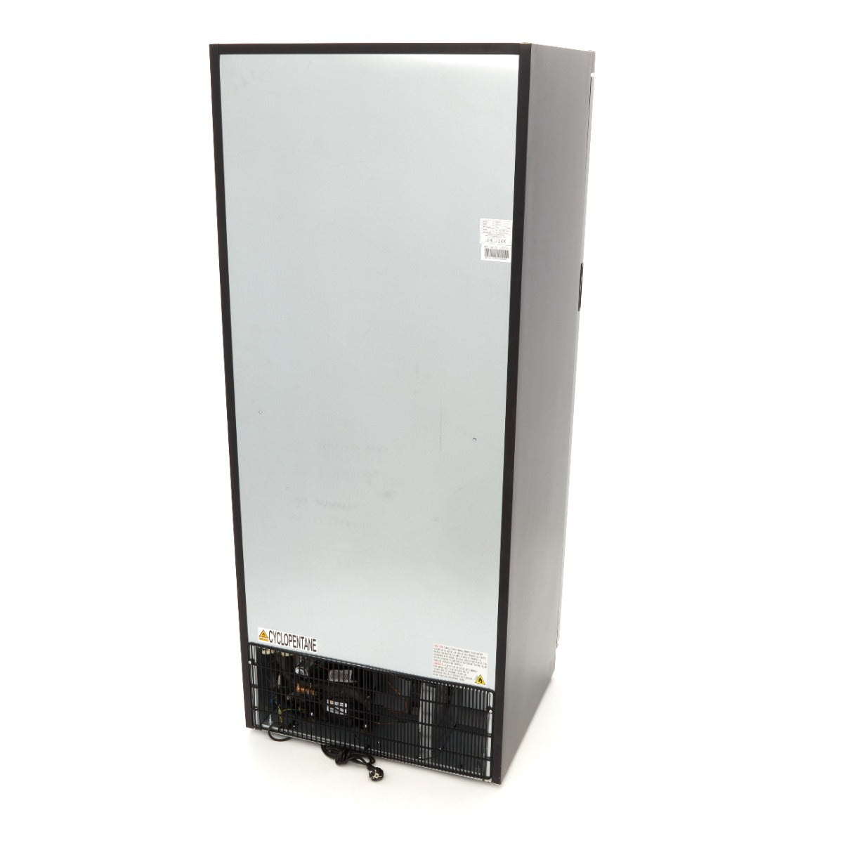 Congélateur - 600 L - noir - avec porte en verre