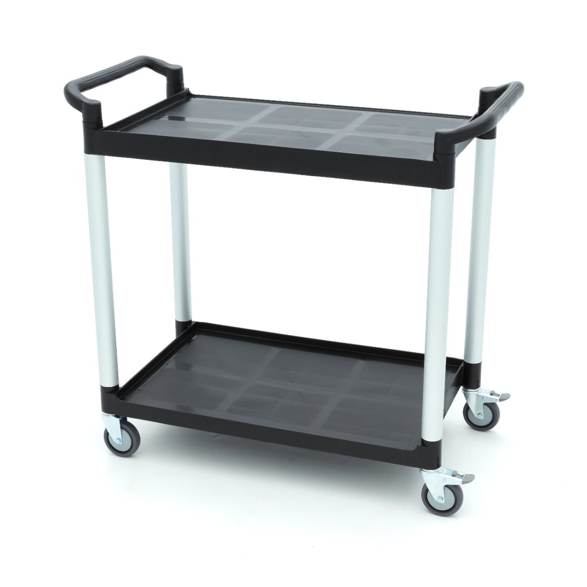 Chariot de service - 2 étagères en plastique - 103 x 50,5 cm