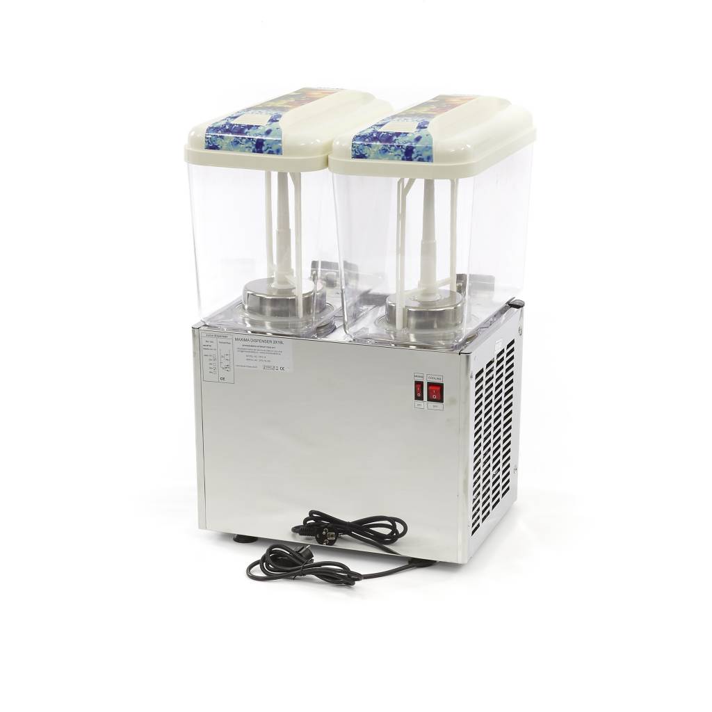 Dispensateur de boissons - 2 x 18 L -  électrique - incl mécanisme d'agitation