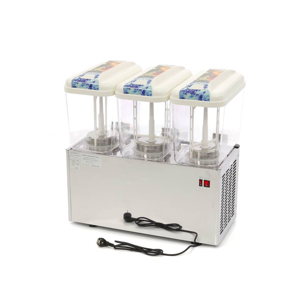 Dispensateur de boissons - 3 x 18 L -  électrique - incl mécanisme d'agitation