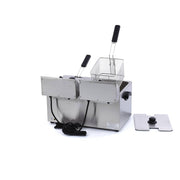 Friteuse - 2 x 8 L - 2 paniers - avec robinet de vidange
