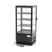 Vitrine réfrigérée Maxima de 78 L, mini display réfrigéré avec porte en verre, dimensions 43 cm pour présentation de produits.