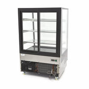Vitrine à gâteaux réfrigérée Maxima de 90 cm avec 400 L, sur roues, pour présentation et conservation de pâtisseries.