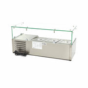 Réfrigérateur de préparation de comptoir - 95 cm - s'adapte à 3 x 1/3 GN