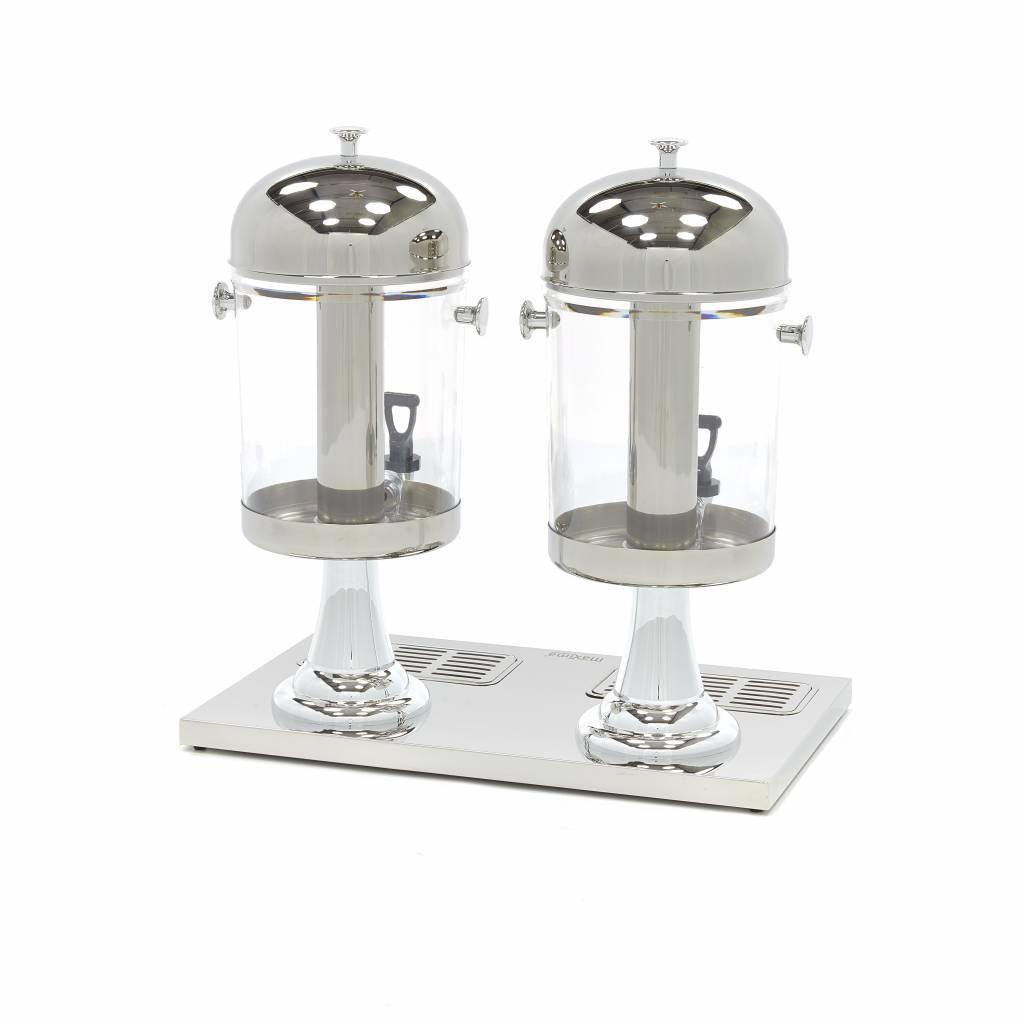 Dispensateur de boissons - 2 x 8 L - tube de refroidissement central - fonctionne sans électricité