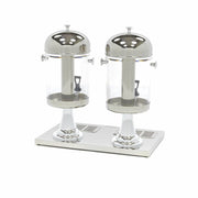 Dispensateur de boissons - 2 x 8 L - tube de refroidissement central - fonctionne sans électricité
