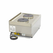 Cuiseur de qualité commerciale - 2 brûleurs - unité simple - profondeur 60 cm - électrique