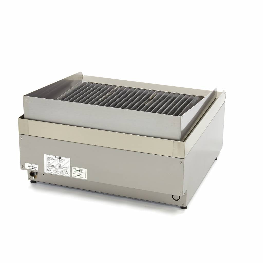 Grill à charbon commercial Maxima, unité double, 60 cm de profondeur, ligne de cuisson 600, cuisson au gaz, image de l'appareil.