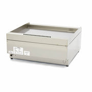 Gril de qualité commerciale - lisse - unité double - profondeur 60 cm - gaz