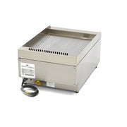 Gril de qualité commerciale - rainuré - unité simple - profondeur 60 cm - électrique