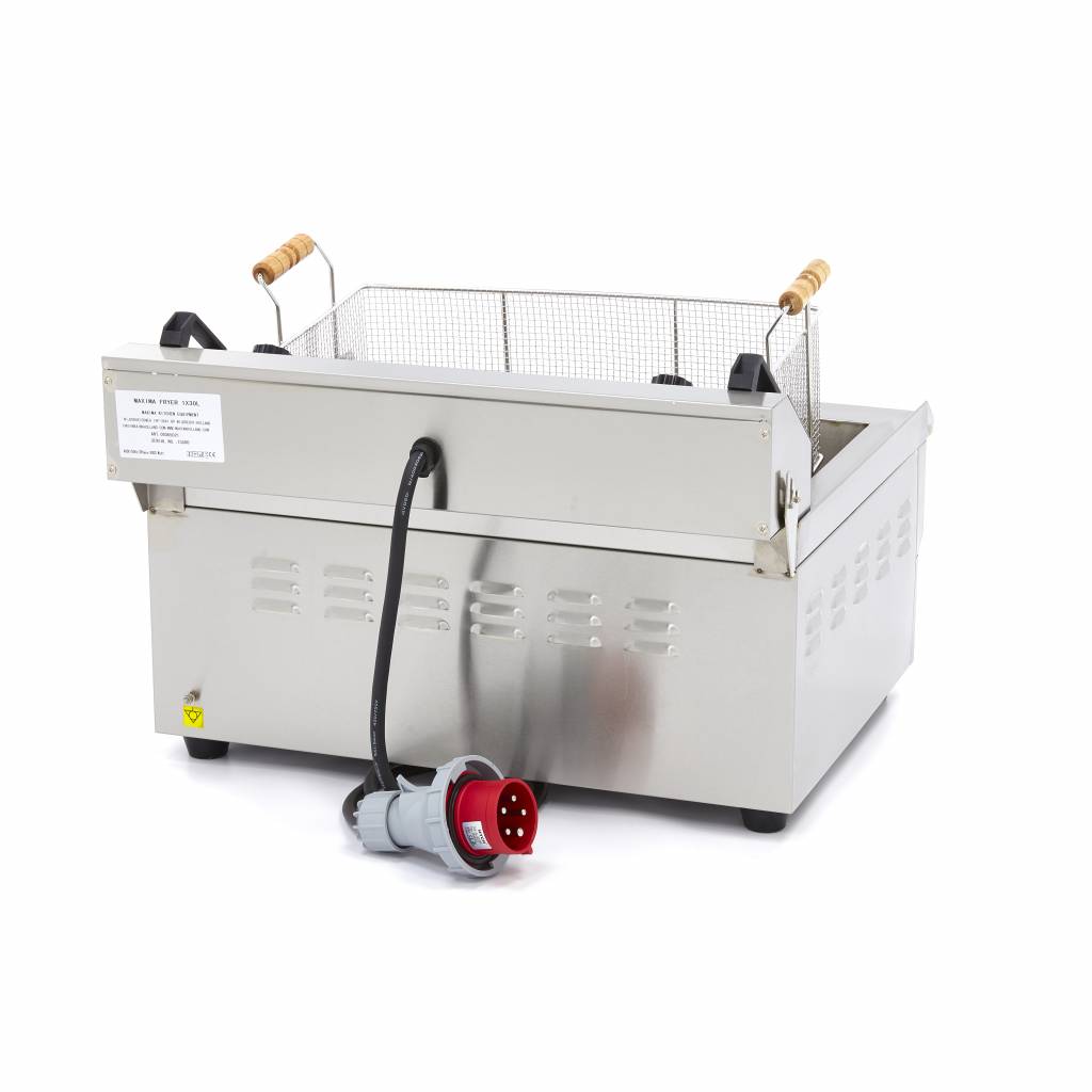 Friteuse - 30 L - 1 panier - avec robinet de vidange