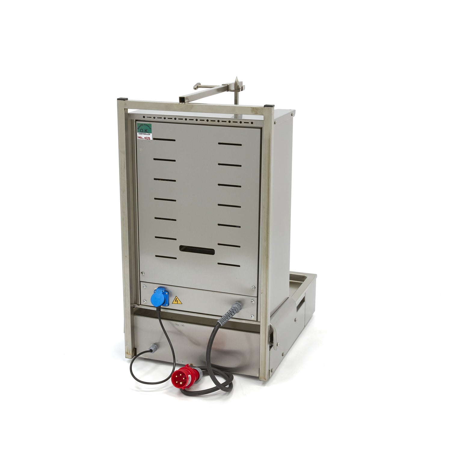 Grill à kebab électrique Maxima avec 3 brûleurs, capacité de 40 kg de viande, pour doner kebab et shawarma, image montrant le grill.