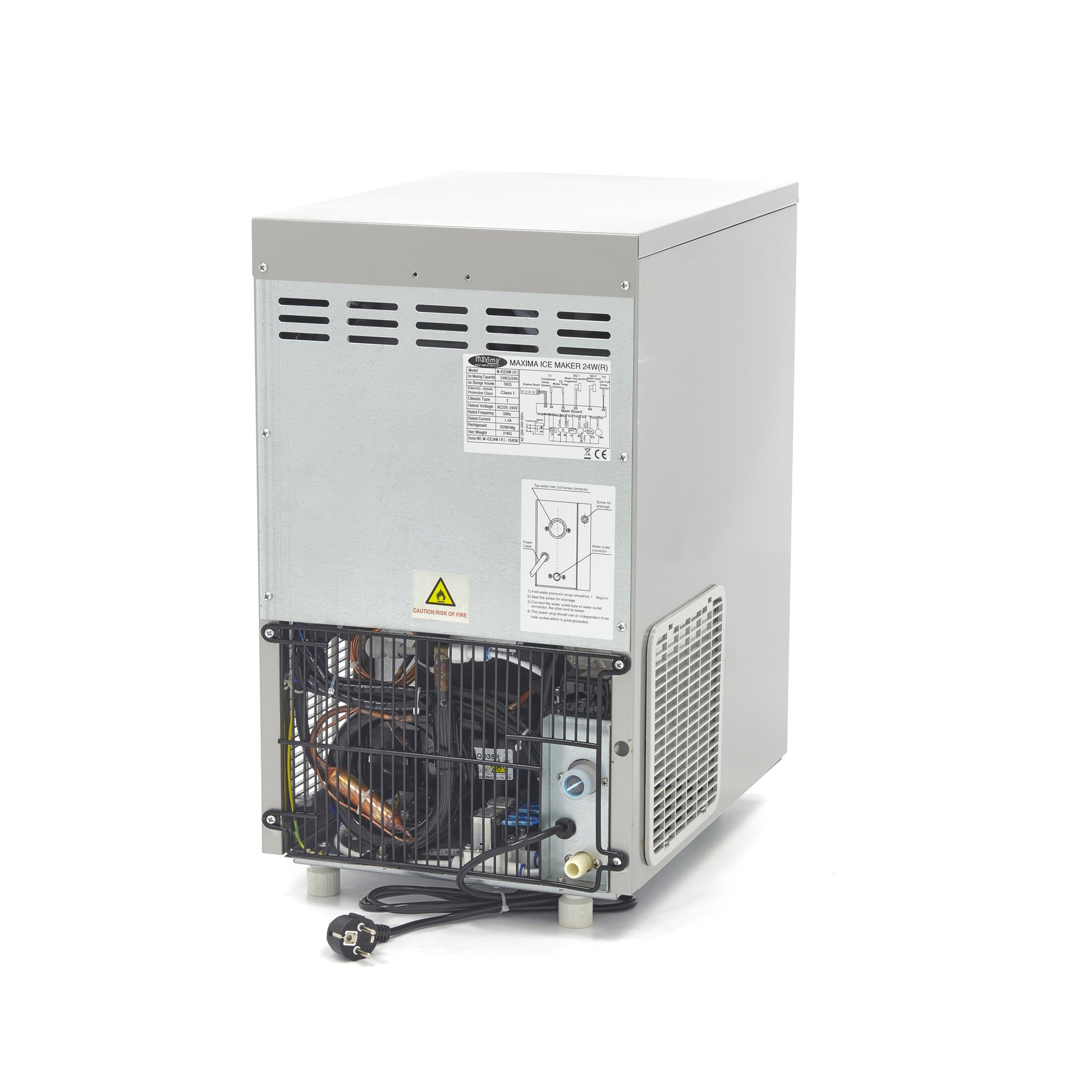 Machine à glaçons - 24 kg/jour - glaçons creux - refroidissement par eau