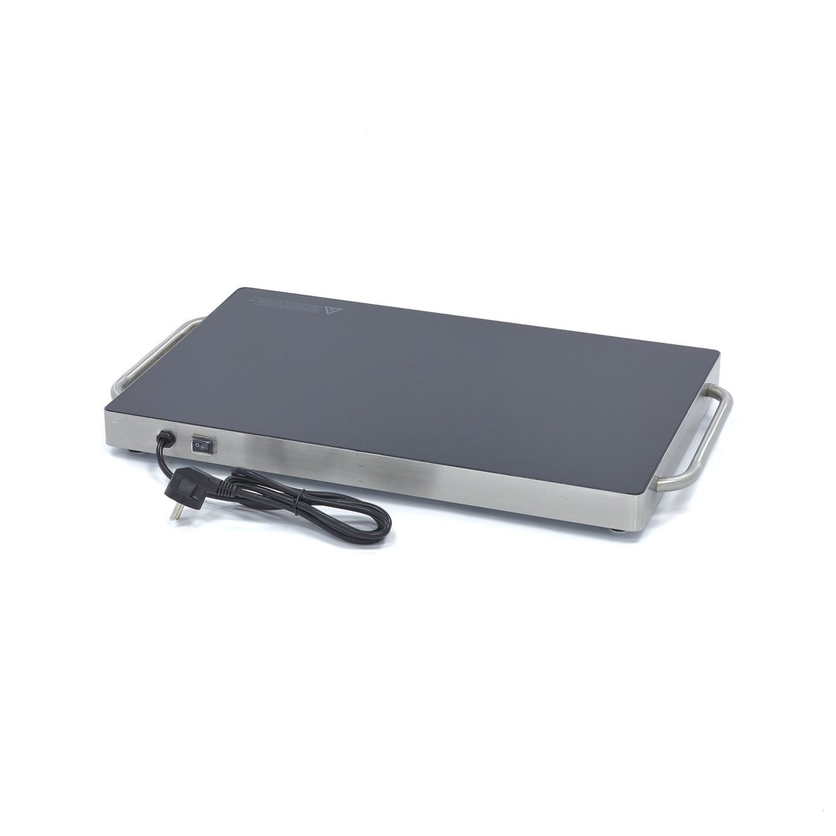 Plaque chauffante Maxima, 105°C, 61,5 x 36,3 cm, surface chauffée pour cuisson ou maintien au chaud, poids 15 kg.