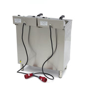 Friteuse - 2 x 16 L - 2 paniers - avec robinet de vidange et support - 400V