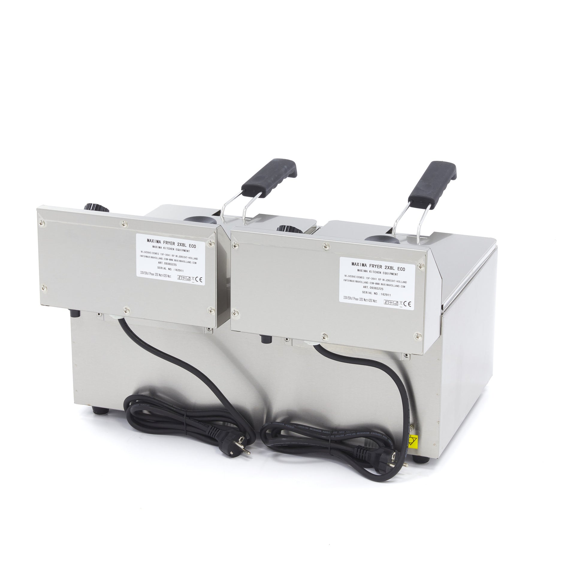 Friteuse - 2 x 8 L - 2 paniers - jusqu'à 2,8 kg de frites