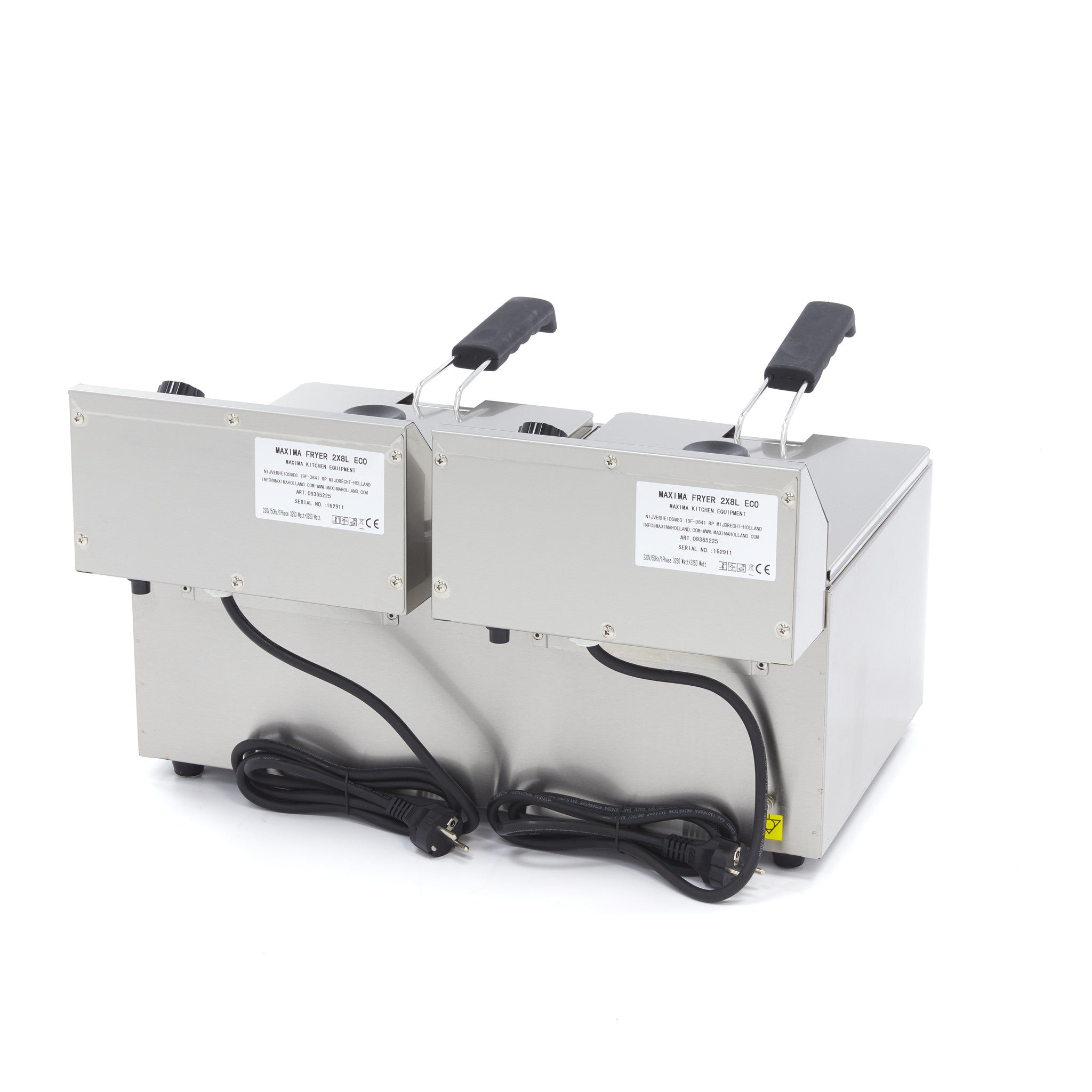 Friteuse - 2 x 8 L - 2 paniers - jusqu'à 2,8 kg de frites