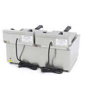 Friteuse - 2 x 13 L - 2 paniers - avec robinet de vidange